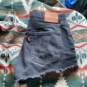 Black Levi 501 Jean shorts